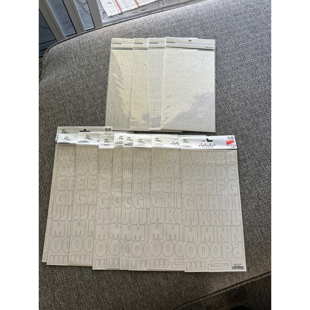 Paper Studio Alphabet Stickers Large Font Crafting ScrapbkingLetters set of 11